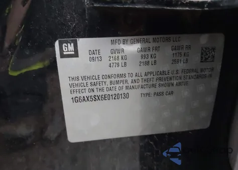 2014 Cadillac Cts Luxury z USA, uszkodzony, nr VIN 1G6AX5SX6E0120130